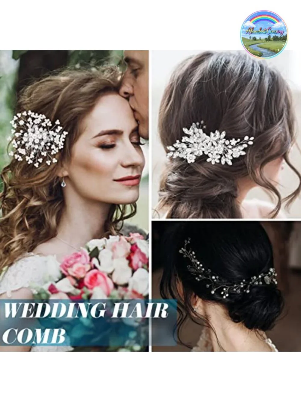 44 Pc Faux Pearl Crystal Hair Comb Set Wedding Bridal Hair Accessories